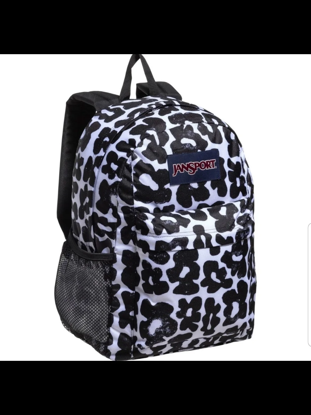 NEW! Jansport Black and White Leopard Print Backpack 32L NWT